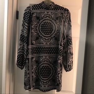 High Neck Shift Dress